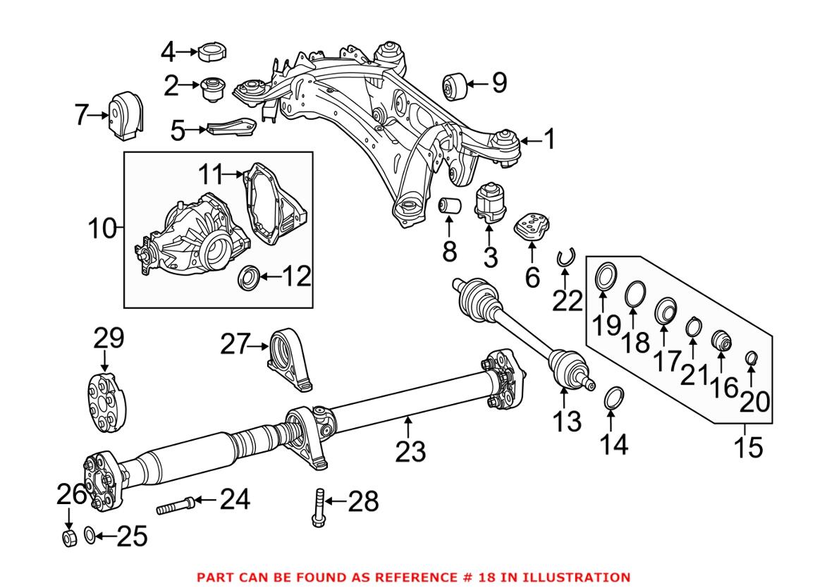 Mercedes Differential Side Cover O-Ring 0039972548